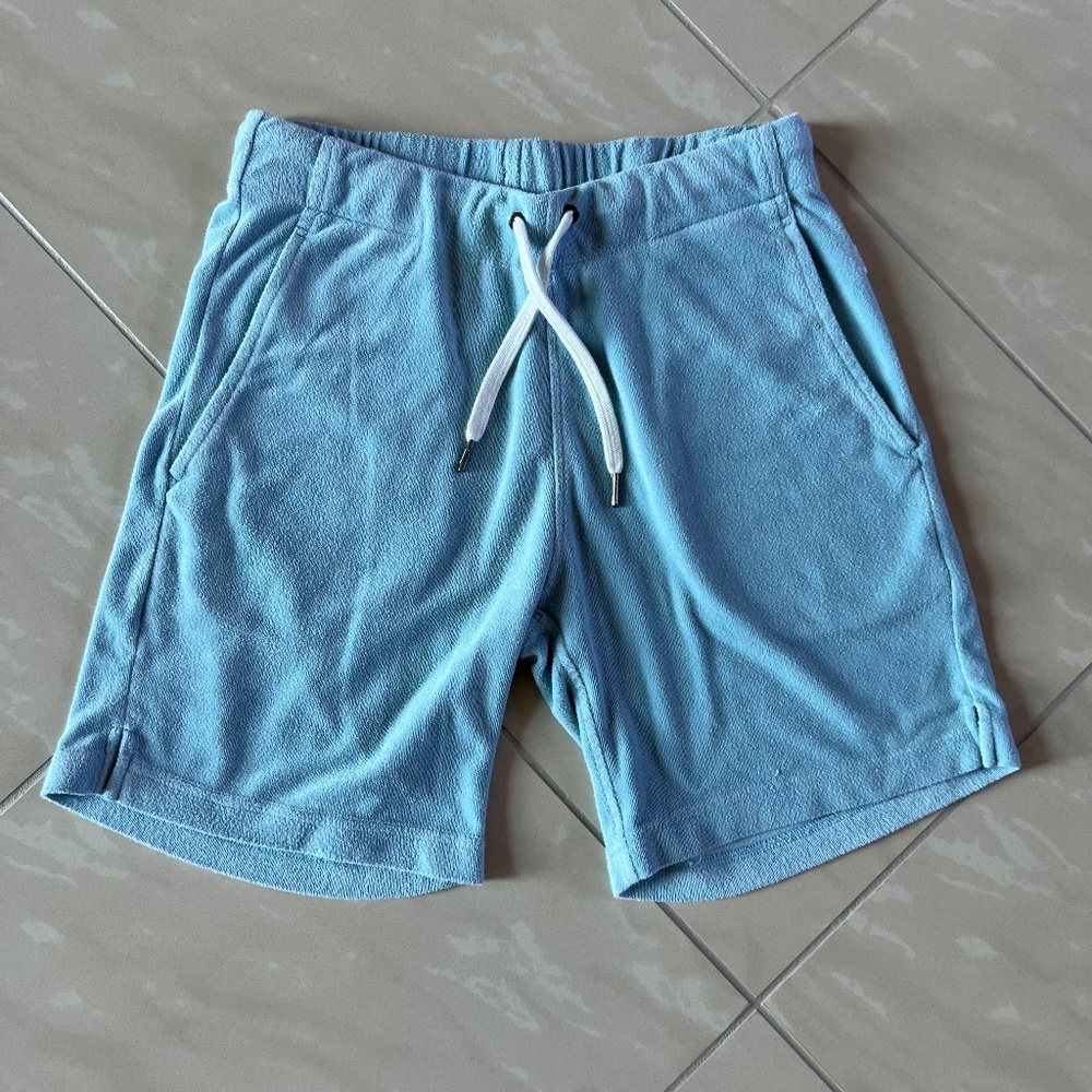 #2760 Onia Towel Terry Pull on Short light blue sz Small